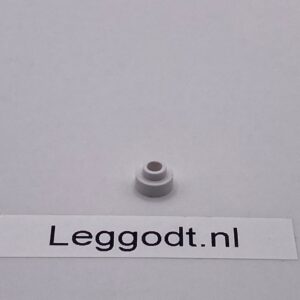 COBI: Plate Round 1 x 1 with Hollow Pivot - white (bialy)