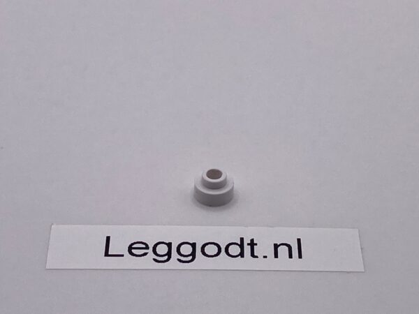 COBI: Plate Round 1 x 1 with Hollow Pivot - white (bialy)