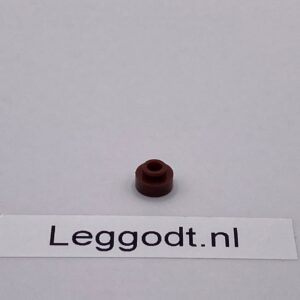COBI: Plate Round 1 x 1 with Hollow Pivot - dark brown (ciemny braz)