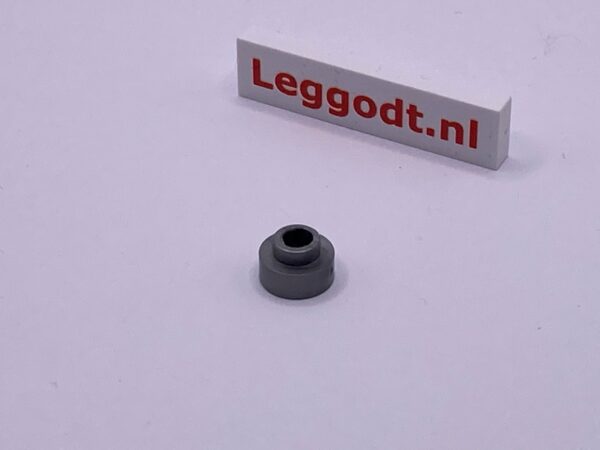 COBI: Plate Round 1 x 1 with Hollow Pivot - silver (srebrny)