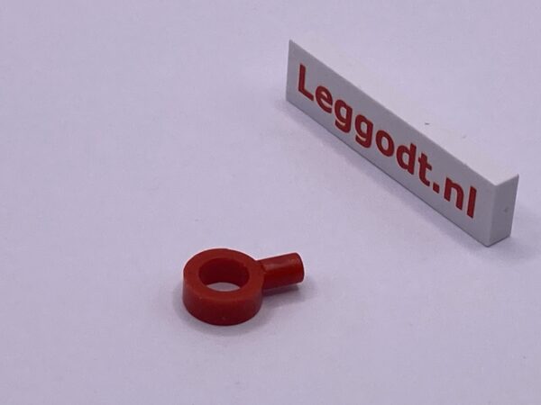 COBI: Tube Ø08mm L03.2mm with Bar on the Side - red (czerwony)