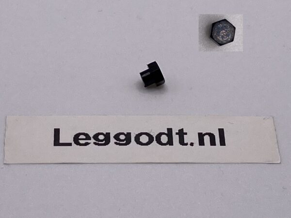 COBI: Tube Ø05mm End/Stop (Hexagon) - black (czarny)