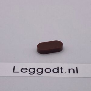 COBI: Tile Round 1 x 2 - dark brown (ciemny braz)