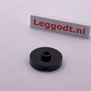 COBI: Tile Round 2 x 2 with 1 Central Pivot (H1.5mm) - black (czarny)