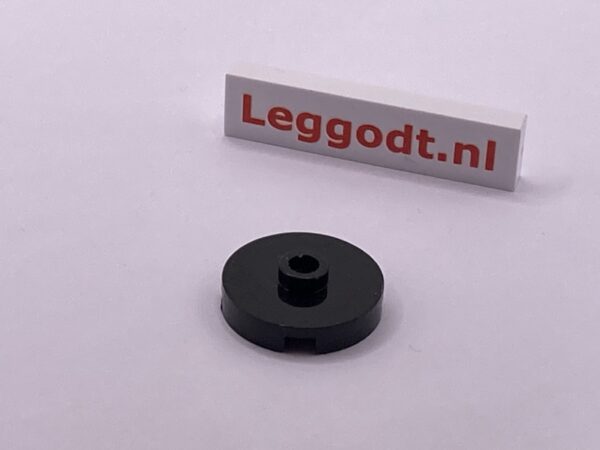 COBI: Tile Round 2 x 2 with 1 Central Pivot (H1.5mm) - black (czarny)