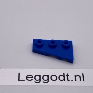 COBI: Wedge Plate 1 x 3 Open Right (Prawy) - blue (niebieski)