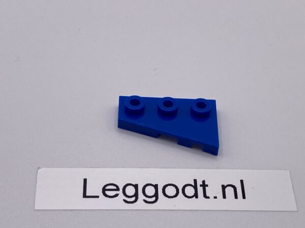 COBI: Wedge Plate 1 x 3 Open Right (Prawy) - blue (niebieski)