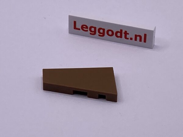 COBI: Wedge Tile 1 x 3 Open Right (Prawy) - brown (brazowy)