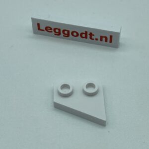 COBI: Wedge Plate 1 x 2 Closed Right (Prawy) - white (bialy)