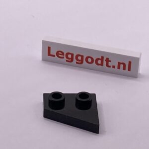 COBI: Wedge Plate 2 x 2 Closed Right (Prawy) - black (czarny)