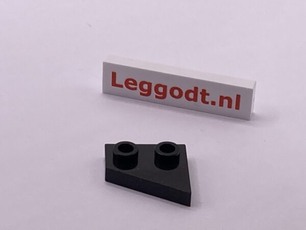 COBI: Wedge Plate 2 x 2 Closed Right (Prawy) - black (czarny)