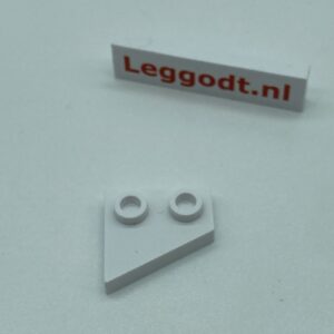 COBI: Wedge Plate 1 x 2 Closed Left (Lewy) - white (bialy)