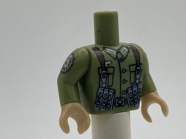 COBI: Figure, Torso #027 with Arms and Hands - light green military (jasnozielony wojskowy/militarny)