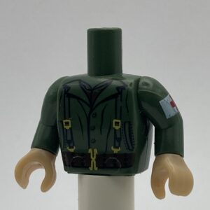 COBI: Figure, Torso #028 with Arms and Hands - dark green military (ciemnozielony wojskowy/militarny)