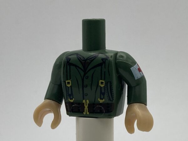 COBI: Figure, Torso #028 with Arms and Hands - dark green military (ciemnozielony wojskowy/militarny)