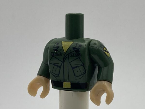 COBI: Figure, Torso #032 with Arms and Hands - dark green military (ciemnozielony wojskowy/militarny)