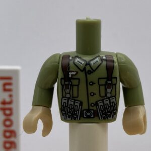 COBI: Figure, Torso #034 with Arms and Hands - light green military (jasnozielony wojskowy/militarny)