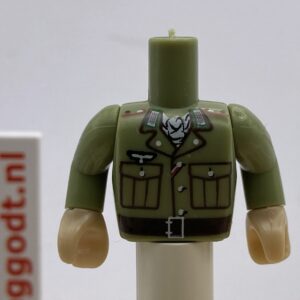 COBI: Figure, Torso #035 with Arms and Hands - light green military (jasnozielony wojskowy/militarny)