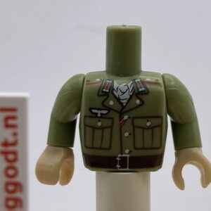 COBI: Figure, Torso #036 with Arms and Hands - light green military (jasnozielony wojskowy/militarny)