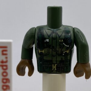 COBI: Figure, Torso #039 (Taller) with Arms and Hands - dark green military (ciemnozielony wojskowy/militarny)