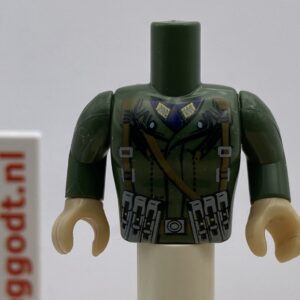 COBI: Figure, Torso #041 with Arms and Hands - dark green military (ciemnozielony wojskowy/militarny)