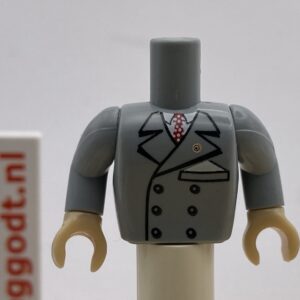 COBI: Figure, Torso #048 with Arms and Hands - new grey (nowy szary)