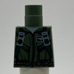 COBI: Figure, Torso #053 (Pilot) - dark green military (ciemnozielony wojskowy/militarny)