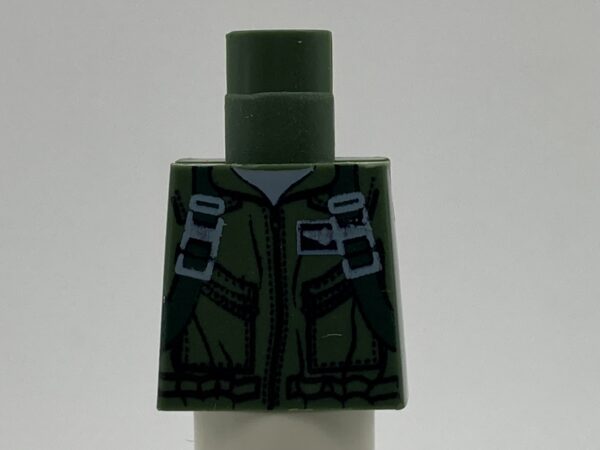 COBI: Figure, Torso #053 (Pilot) - dark green military (ciemnozielony wojskowy/militarny)