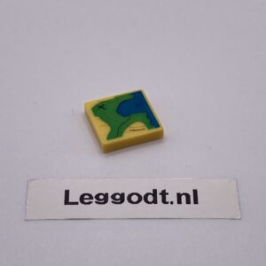 COBI: Pad printed Tile 2 x 2 "cobiland" - bright yellow (jasnozólty)
