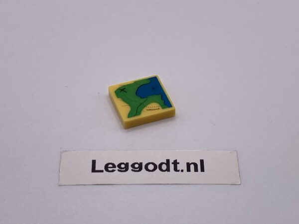 COBI: Pad printed Tile 2 x 2 "cobiland" - bright yellow (jasnozólty)