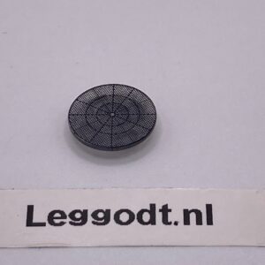 COBI: Pad printed Plate Thin Round 2 x 2 with Stripes Pattern - clear (bezbarwny)