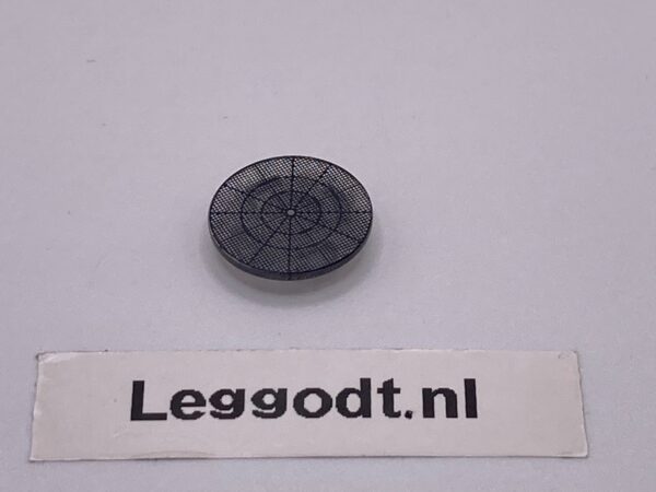COBI: Pad printed Plate Thin Round 2 x 2 with Stripes Pattern - clear (bezbarwny)