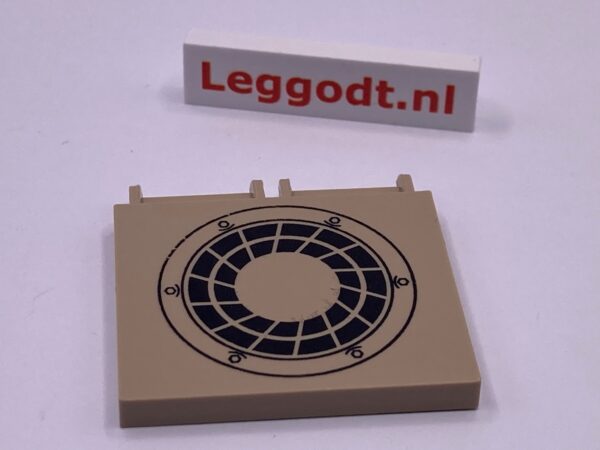 COBI: Pad printed Hinge 3 x 4 with Hatch Pattern - beige (bezowy)