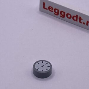 COBI: Pad printed Tile Round 1 x 1 with Meter Pattern - new grey (nowy szary)
