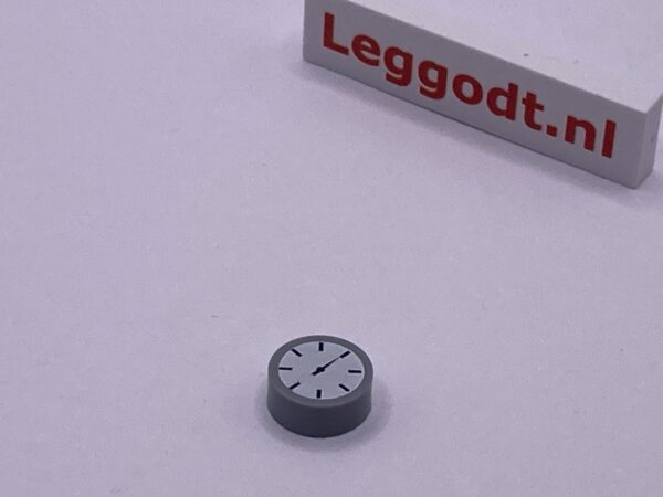 COBI: Pad printed Tile Round 1 x 1 with Meter Pattern - new grey (nowy szary)
