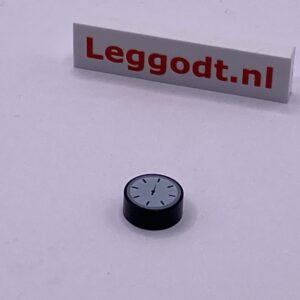 COBI: Pad printed Tile Round 1 x 1 with Meter Pattern - black (czarny)