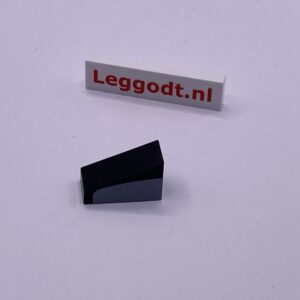COBI: Pad printed Slope Plane 3P 2 x 1 with Grey Pattern Left (Lewy) - black (czarny)