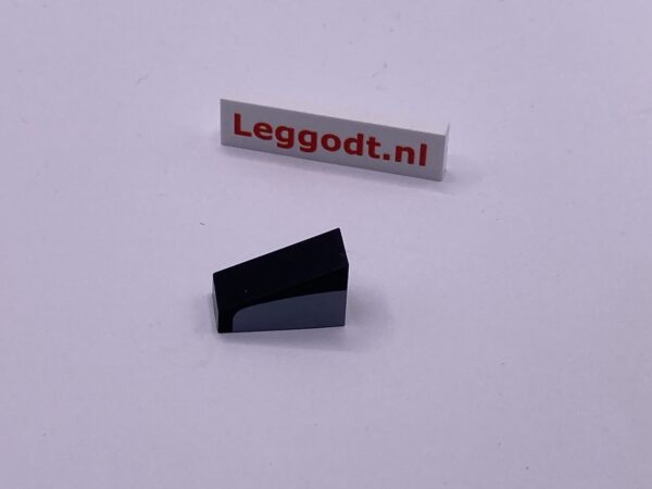 COBI: Pad printed Slope Plane 3P 2 x 1 with Grey Pattern Left (Lewy) - black (czarny)