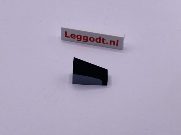 COBI: Pad printed Slope Plane 3P 2 x 1 with Grey Pattern Right (Prawy) - black (czarny)