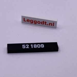 COBI: Pad printed Tile 1 x 5 with "52 1809" - black (czarny)