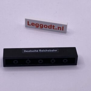 COBI: Pad printed Brick 1 x 6 with "Deutsche Reichsbahn" - black (czarny)