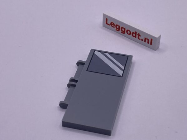 COBI: Pad printed Door 2 x 6 Right (Prawy) - new grey (nowy szary)