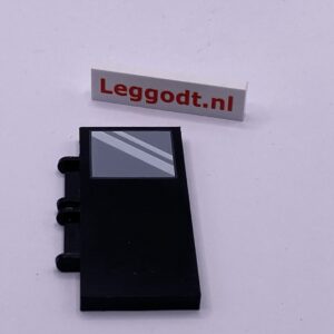 COBI: Pad printed Door 2 x 6 Right (Prawy) - black (czarny)