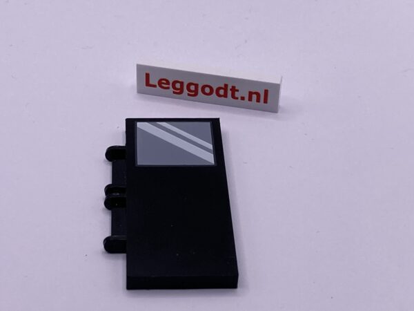COBI: Pad printed Door 2 x 6 Right (Prawy) - black (czarny)