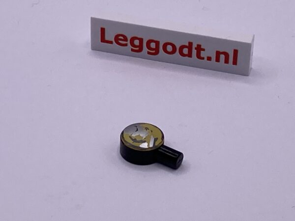 COBI: Pad printed Train Locomotive Headlight - black (czarny)