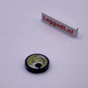 COBI: Pad printed Tile Round 2 x 2 - black (czarny)