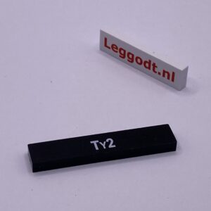 COBI: Pad printed Tile 1 x 5 with "Ty2" - black (czarny)