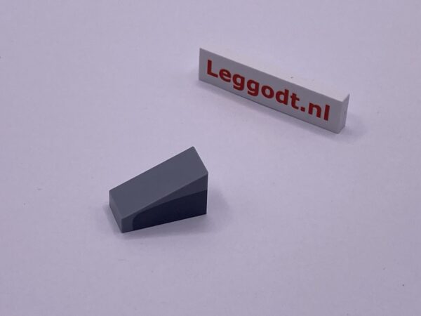 COBI: Pad printed Slope Plane 3P 2 x 1 with Graphite Pattern Left (Lewy) - new grey (nowy szary)