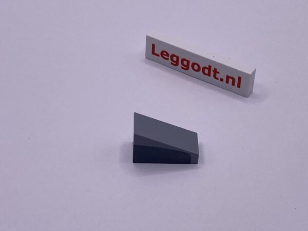 COBI: Pad printed Slope Plane 3P 2 x 1 with Graphite Pattern Right (Prawy) - new grey (nowy szary)