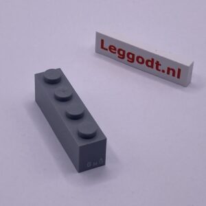 COBI: Pad printed Brick 1 x 4 - new grey (nowy szary)